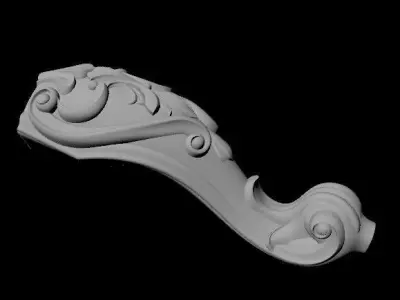 leg High quality 3d models for processing on a cnc machine 3D model