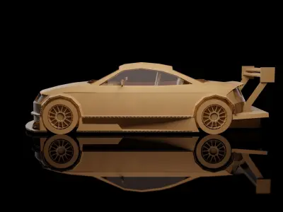 AUDI Abt TT R Touring car 2002 cardboard car 3D model