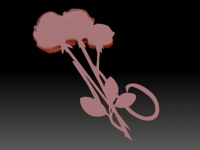 Rose Brooch 3D print model