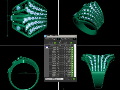 Fashion Woman Ring 179 3D print model