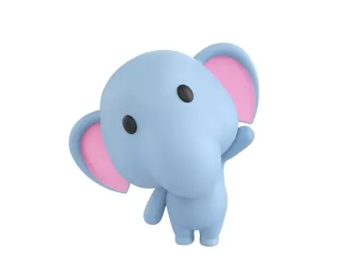 Character136 Rigged Elephant 3D model