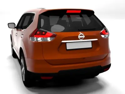 NISSAN X-TRAIL 2015 LOWPOLY Low-poly 3D model