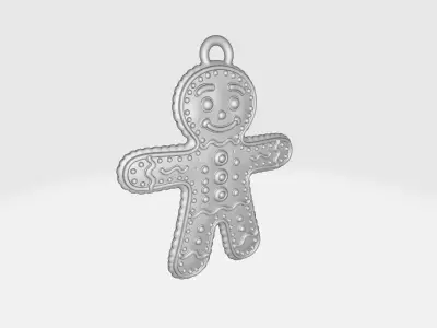 Gingerbread Man Ornament Festive Cookie Holiday Decoration 3D print model