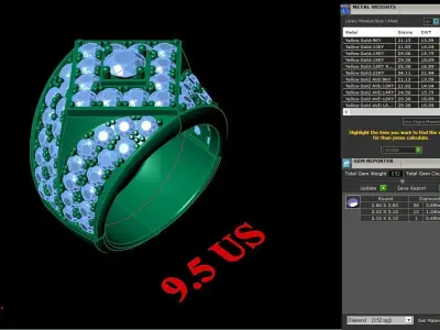 Luxury Men Rings Designs 4MR022 3D print model