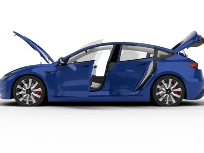 Tesla Model 3 2024 HQ 3d model 3D model