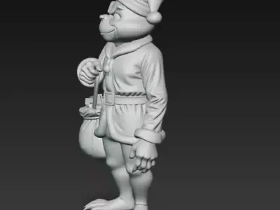 Santa Grinch STL model 01 3D print model