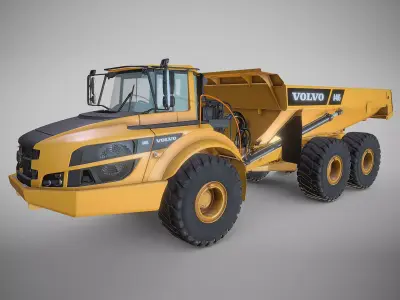 Excavator A40G Low-poly 3D model