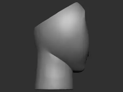 Vase-03 two ceramic head sculptures Low-poly 3D model