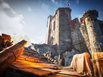 Fantasy Medieval Castle Kit Low-poly 3D model