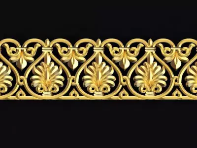 Central decor ornament for furniture 3D model 388
