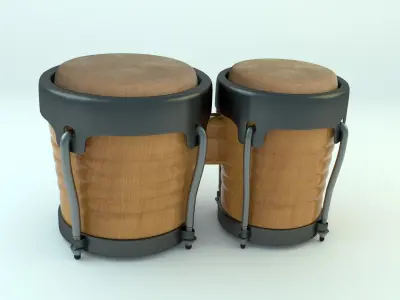 Bongo Drums 3D model