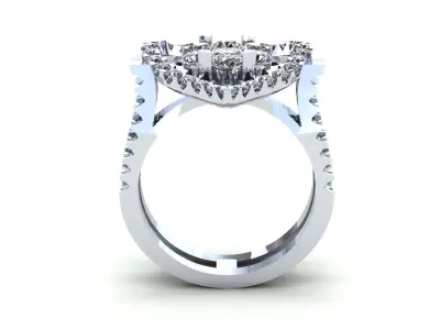Heart Love Wedding Ring 396 3D print model