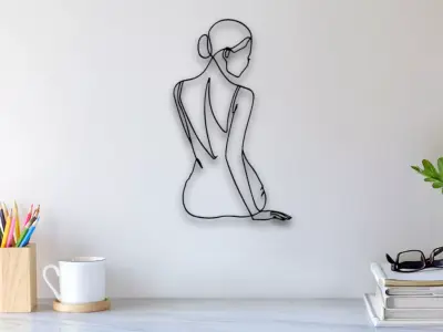 Beautiful Girl Wall Art 3D print model buy