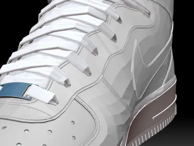 NIKE AIR FORCE 1 HIGH SHOES PBR Low-poly 3D model