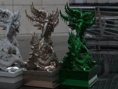 Emperor Dragon Statue  3D model