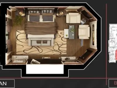 interior master bedroom  3D model