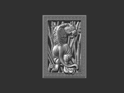 tiger pendant 3D print model buy