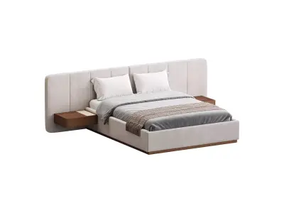 American Queen Size Bed 3D model