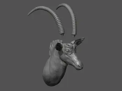 Sable Black Antelope bust 3D print model