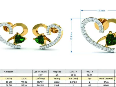 Diamond Locket Set 3D print model 34
