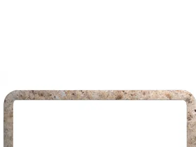 Curved Natural Rough Surface Marble Coffee Table Free 3D model
