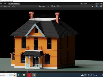 REALISTIC HOUSE 3D MODEL Low-poly 3D model