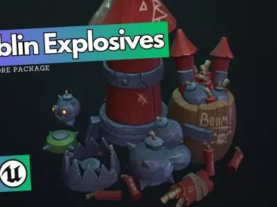Stylized Goblin Explosives Low-poly 3D model