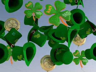 St Patricks Top Hat 3D Model 3D model