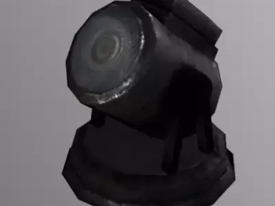 Machine SmallLight Low-poly 3D model