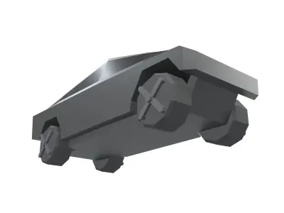 Low Poly Cyber Car v1 002 Low-poly 3D model