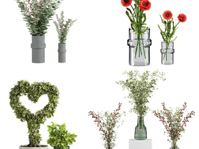 bouquet set 3D model order