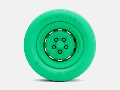 15x7 Mopar Rallye Wheel Goodyear Polyglas F60 Tire 3D print model