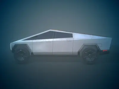 Tesla CyberTruck  Low-poly 3D model