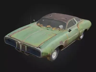 Rusty Classic  Aged Vintage Car Prop 3D model
