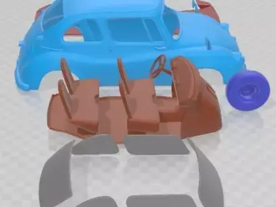 Subaru 360 1958 Printable Car 3D print model