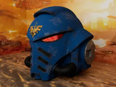 Helme Warhammer Primaris Free 3D model