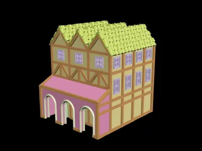 Medieval House 62 3D print model 3D model