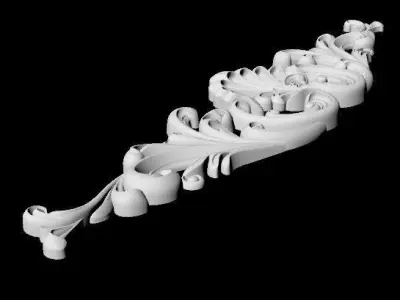 Central decor ornament for furniture 3D model 907