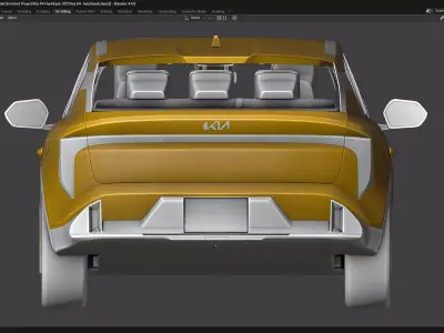 Kia K4 hatchback  Low-poly 3D model