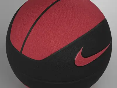 Basketball ball euro redblack Low-poly 3D model
