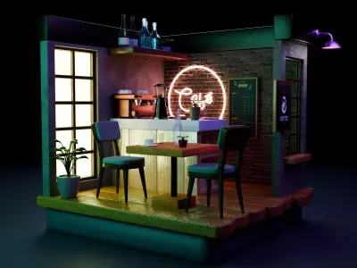 cafe room 3D model