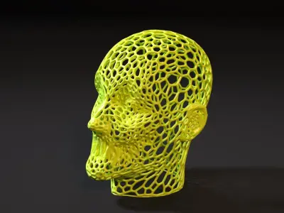 Zombie head 3D print model