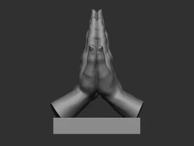 Blessing Hands sculpture 3D print model