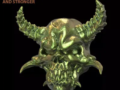  skull ring jewelry Demon vol1 biker  3D print model