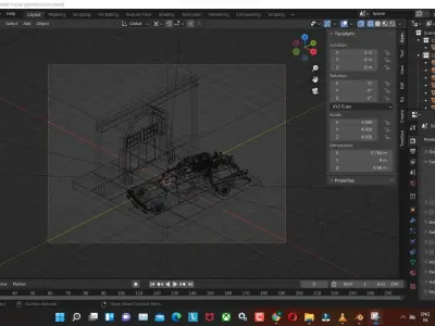 ghostbusters low poly model render in blender Low-poly 3D model