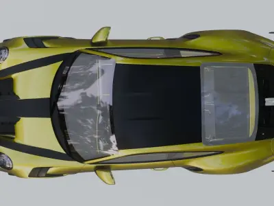 Porsche 911 GT3 RS Low-poly 3D model
