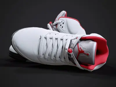 Air Jordan 5-retro sneaker 3 Low-poly 3D model