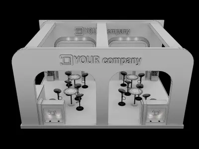 Booth Exhibition Stand a518 3D model