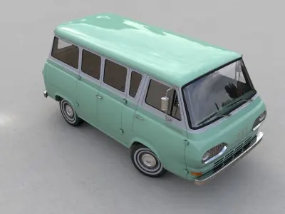 ECONOLINE E100  WINDOW VAN 1962 3D model