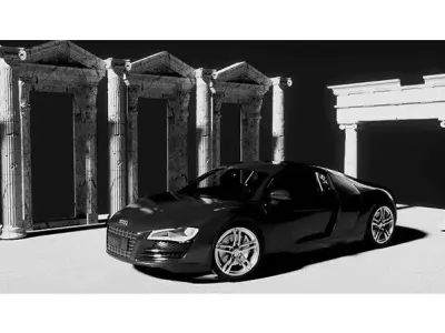 audi r8 modeling Low-poly 3D model